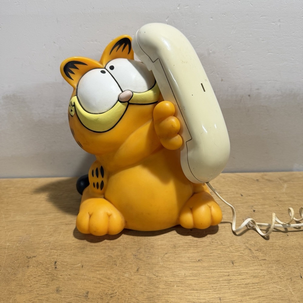 Vintage Garfield Phone Talking Cat Phrases 1978 Tyco Tested Audio Working